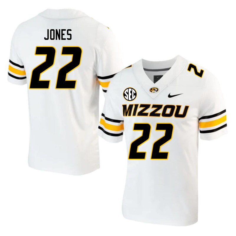 Men #22 Tavorus Jones Missouri Tigers College 2023 Football Stitched Jerseys Sale-White